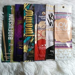 6 packets of tanning lotion
